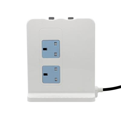 China New Residential/General Purpose/Commercial Universal UK Standard Wall Mount Protector Surge Power Strip with USB Ports Outlet Extension Socket Charging Socket for sale