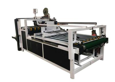 China Corrugated Cardboard Semi Auto Folder Gluer , Carton Box Folding Gluing Machine for sale