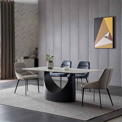 China Easy To Clean Marble Dinner Table With Basic Ultra Modern Dining Tables for sale