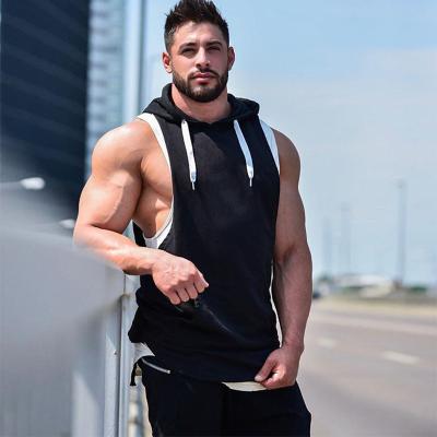 China Wholesale QUICK DRY Loose Breathable Pullover Men's Tank Gym Fitness Sleeveless Hoodie for sale