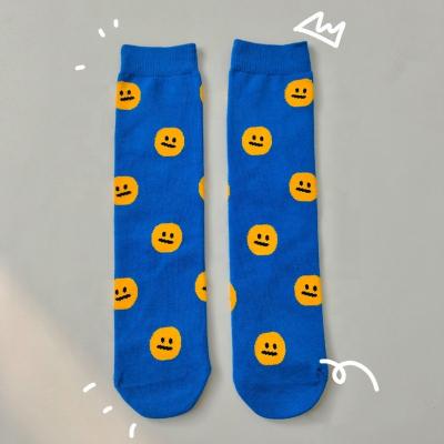 China Viable Smiley Face Boys Girls Socks Happy Kid Socks Funny Colors Socks for sale