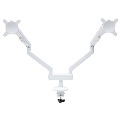 China New product custom aluminum adjustable computer holder double rotatable white monitor arm for sale