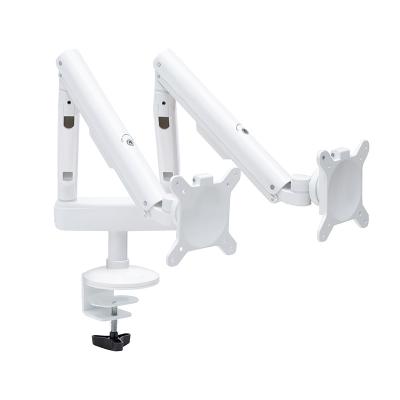 China Low price custom aluminum adjustable computer holder double rotatable monitor arm for sale