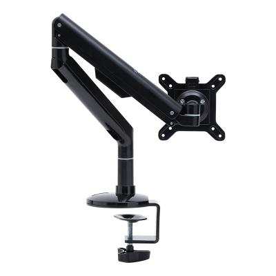 China Cheap customized aluminum single adjustable computer holder black stable table monitor arm for sale