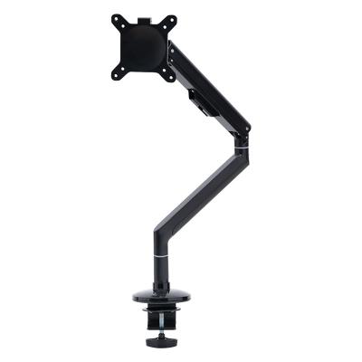 China New custom design aluminum adjustable computer holder black stable single monitor arm à venda