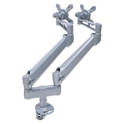 China Popular Hot Selling Aluminum Dual Arm Computer White Desktop Mounting Monitor Arm for sale