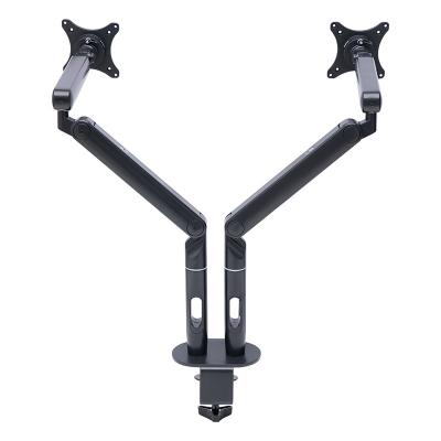 Chine 2022 Factory Made Custom Aluminum Dual Arm Computer Stand Monitor Arm Desktop Mounting Bracket à vendre