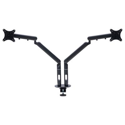 Chine Hot Sale Aluminum Black Dual Arm Computer Stand Monitor Arm Desktop Mounting Bracket à vendre