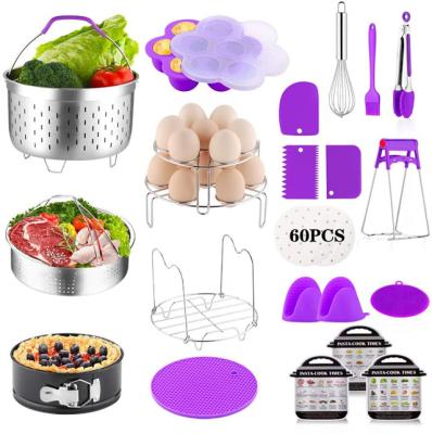 China Viable Instant Pot Accessories Set Fits Instant Pot 6.8 Quart - 15pcs Pressure Cooker Accessories, Springform Pan, Egg Steamer Rack for sale