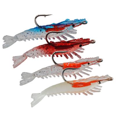 China Sb106 Bionic Shrimp Top Right Outside Fishing Tackle 3g 6cm With Lead Inside Artificial Bionic Shrimp Bait Fishing Lures With Hook for sale