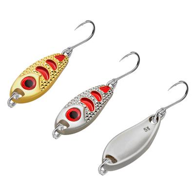 China Lure Bait SP314 Metal Hard Bait Spinner Sequins Spoon Lure Strong Top Right Small Hook Shape for sale