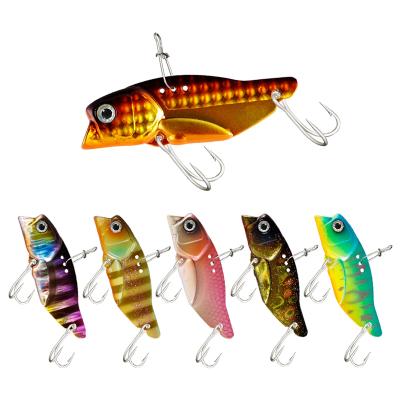 China 7g Top Right Eco-friendly 71mm V028 Sinking Vib Fishing Tackle Hard Bait 3d Eyes Sinking Lure Building Metal Vib for sale