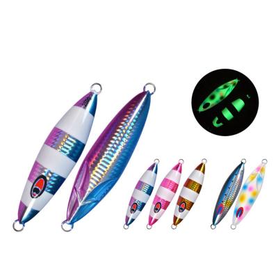 China Jig012 Outdoor Fishing Activity Fall Jig012 Luminous Sinking Slow Baits Lead Metal Sinking Flat Baits Lure Baiting for sale