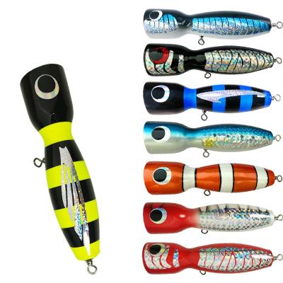 China 190mm 120g Wdl-0014 Snap Fishing Lure Wood Top Right Carp Fishing Lure Wood Fishing Snap Lure Artificial Lure for sale