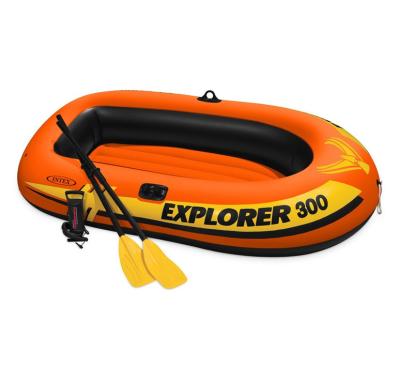 China Water Sports Park Intex 58332 Explorer 300 Boat Set Inflatable Fishing Boat Drift Rubber Inflatable Kayak for sale