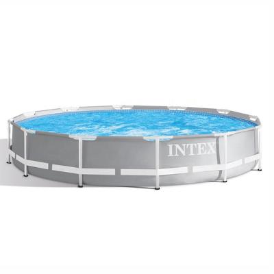 China Round Steel Frame Above Ground Round Pool 10ft Outdoor Round Steel Frame Mini Swimming Pool Pump for sale