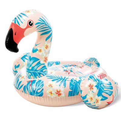 China Row Water Row Mat Inflatable Floating Swimming Pool Flamingo Inflating Floating Island for sale