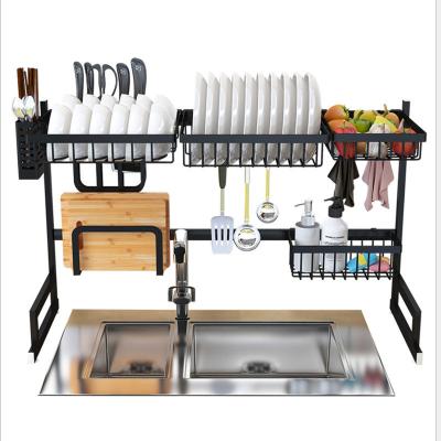 China Sustainable Home and Kitchen Accessories Dish Drying Rack Over Sink Kitchen Storage Shelf Kitchen Tools for sale