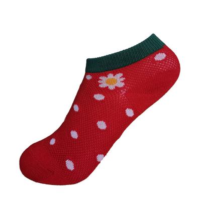 China Anti-foul Jacquard Polka Dot Flower Pattern Children's Socks Cute Funny Kids Socks for sale