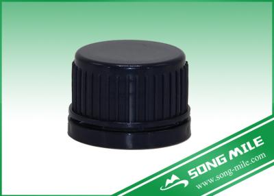 China 24mm 28mm All Black Plastic Disc Top Cap for Cosmetic Bottle for sale