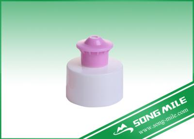 China 24mm All Plastic White/Pink  Pull Push Cap for Cosmetics for sale