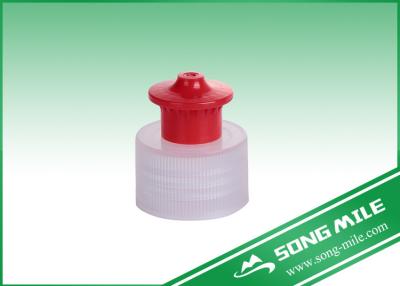 China Plastic Push Pull Cap Aluminum Water Bottle Top Cap 28mm for sale