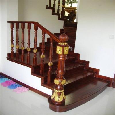 China Modern Prefab Solid Rubber Wooden Steps Build Staircase Designs Floating Wooden Stairs for sale