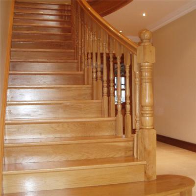 China Modern Residential Steel Staircase Stringer Solid Wood Steel Staircase Customized Design for sale