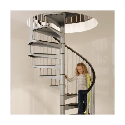 China Factory Price Contemporary Customized Wooden Spiral Staircase Stainless Steel Spiral Stairs for sale