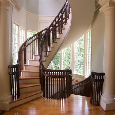 China Curved Hotel Wrought Iron Staircase / Indoor Curved Staircase Prices / Used Curved Staircase for sale