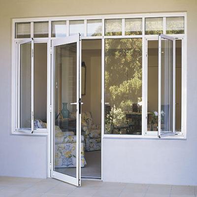 China Modern Aluminum Exterior Glass Door Bi-Fold Aluminum Balcony Folding Door for sale