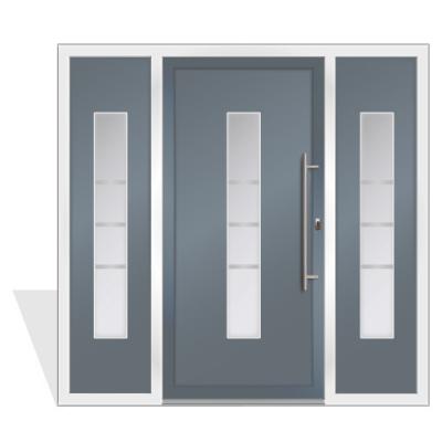 China Modern Interior Black Aluminum Frame Single Glass Swing Doors for sale