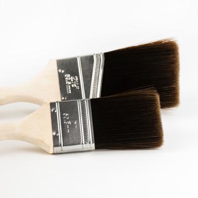 China Paint Sales PET Edge Wood Fiber Handle Paintbrush For Many Use for sale