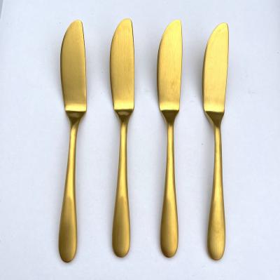 China Restaurant 304 Stainless Steel Patty Butter Butter Matte Gold Cheese Spreader Home Viable Home Breakfast Sandwich Condiment Breakfast for sale