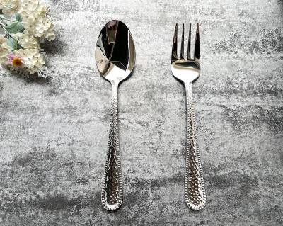 China 18/10 Stainless Steel 2 Piece Salad Set Salad Spoon Viable Salad Fork Set High Quality Mirror Polished Kitchen Tools for sale