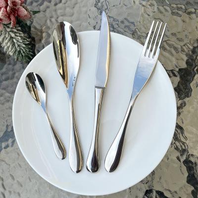 China Viable 4 Piece Flatware Set 18/10 Food Safety Grade Stainless Steel Hotel Restaurant Dinnerware Silverware Flatware Set for sale