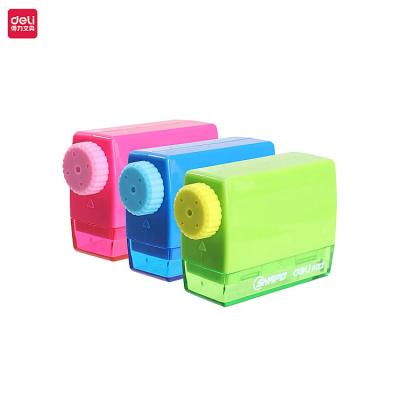 China Suitable for standard pencils and colored pencils Deli adjustable thickening creative novelty pencil sharpener plastic children's stationery for sale