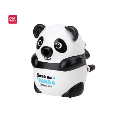 China For graphite pencil 7mm Deli children's student cute panda pencil sharpener gift school accessories stationery for sale