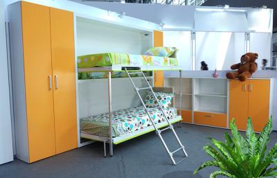 China Space Saving Horizontal Bunk Wall Beds , Environmental protection Material , Green Color for sale