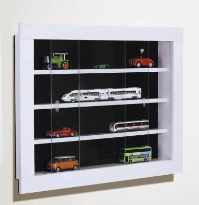 China Elegant Wall Mounted Display art display shelf With Glass Door for sale