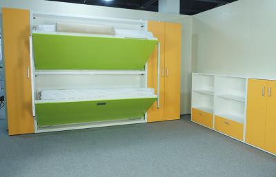 China Home Use Wood Modern Bunk Wall Beds E1 Grade Material Green Color for sale