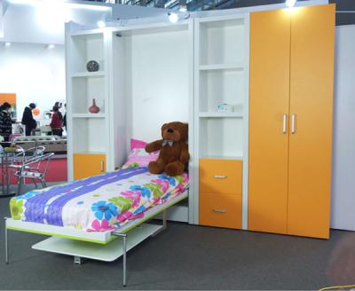 China Kis Folding Vertical Modern Wall Beds With Mattress And Study Table Smart Furniture for sale