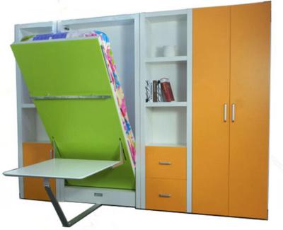 China Wooden Contemporary Murphy Wall Bed Hidden Bed With Desk For Dormitory for sale