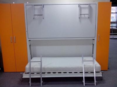 China SGS Approved Space Saving Double Bunk Wall Beds for Students , Color White E1 Grade for sale