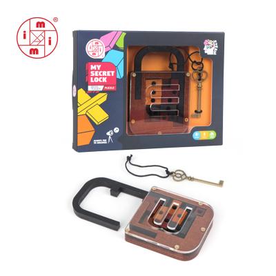 China Educational Toy High Quality Kids Hobby Wooden Diy Lock Shaped Children Gift Educational Wood Toys for sale