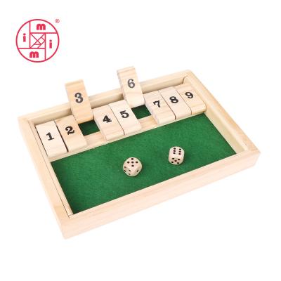 China Educational Kids Toys Wooden Early Educational Intelligent board game Shut the Box Game popular Board games for 4 plays for sale