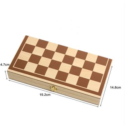 China 3+ Funny Creativity Training Wooden Classic Chess Board Game Wooden Valued Popular Chess Fold Board Game for Party and Family for sale