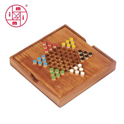 China Colorful wooden Classic Chinese Checkers portable table educational toys board  Wooden Strategic sets for family for sale