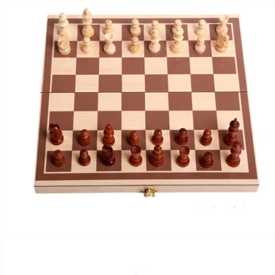 China 3+ High quality  wooden classic chess board game Wooden valued and popular chess fold board game for party and family for sale