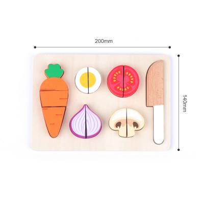 China Educational  toy Direct selling wooden manufacturer Vegetable Slicer cutting game early educational food kids role pretend play toy for kitchen for sale